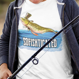 Reel in the Style: 'Sofishticated' T-Shirt – Where Fishermen Meet Fashion with a Splash of Humor!