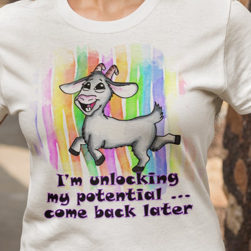 Unlocking My Potential, Come back later: Motivational Break T-shirt – Where Growth Meets Casual Resilience!