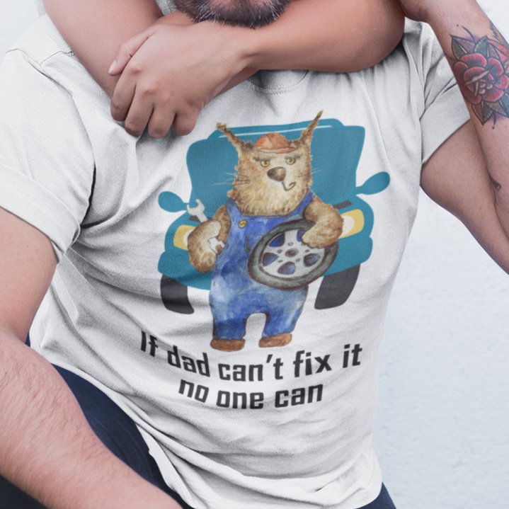 Dad, the Ultimate Problem Solver: 'If Dad Can't Fix It, No One Can' T-Shirt – Where Handyman Mastery Meets Unmatched Confidence!