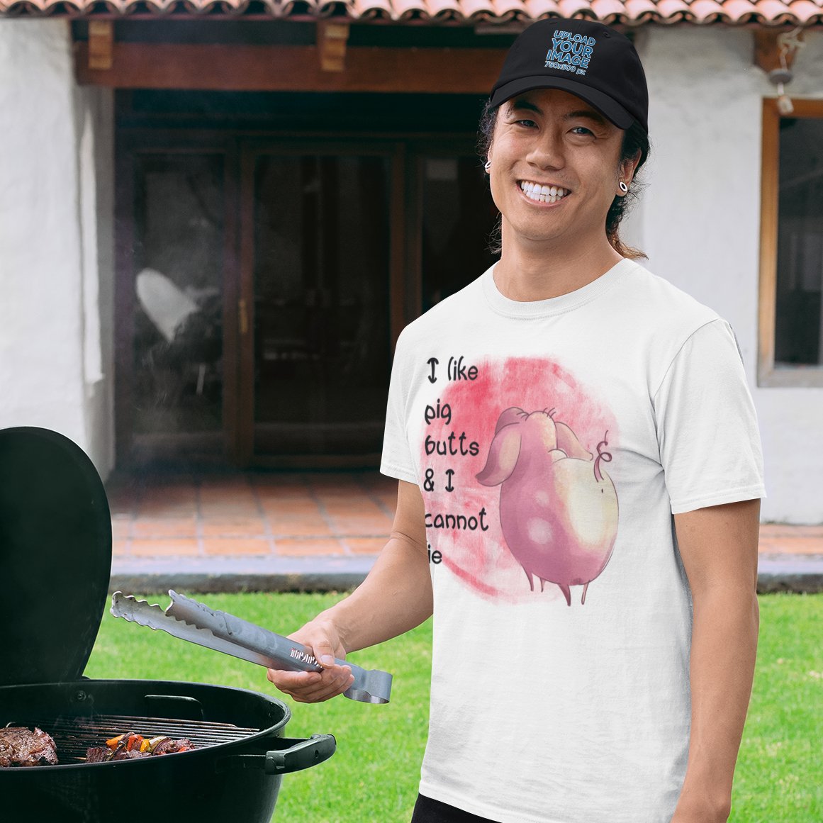 Grill & Swine: 'I Like Pig Butts & I Cannot Lie' BBQ T-shirt – Where Grilling Passion Meets Playful Culinary Humor!