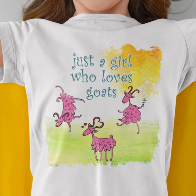 Caprine Connection: 'Just a Girl Who Loves Goats' T-shirt – Where Love and Bleats Collide!