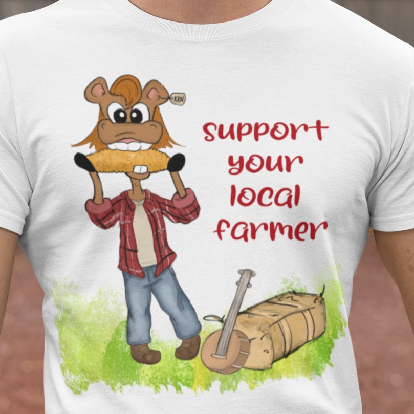 Harvesting Good Vibes: 'Support Your Local Farmer' T-shirt – Where Style Meets Agricultural Advocacy!