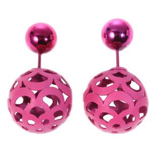 Colored Carved Ball Earrings - My Custom Tee Party