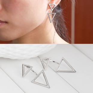 Geometric Double triangle Earrings - My Custom Tee Party