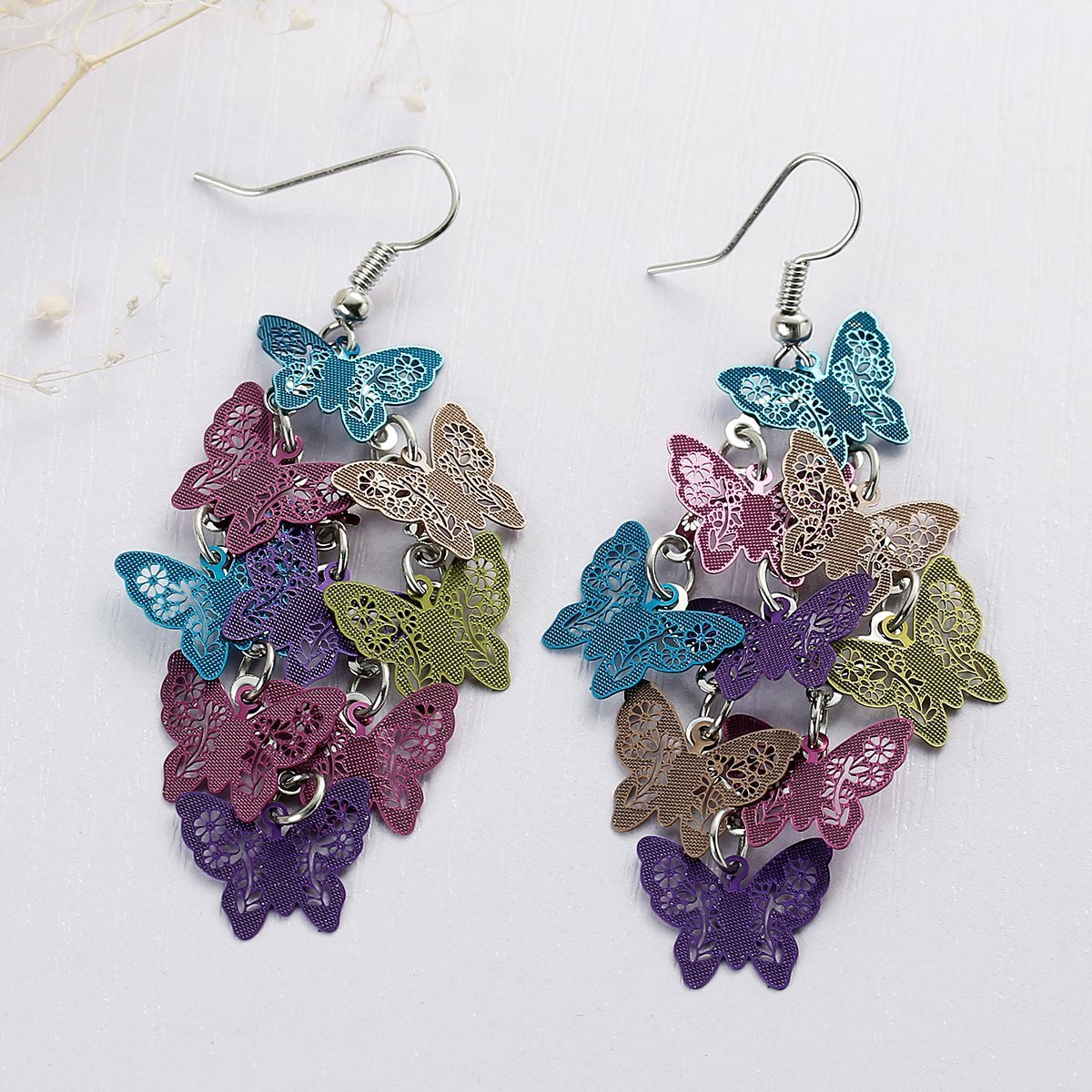 Multicolor Butterfly Earrings - My Custom Tee Party