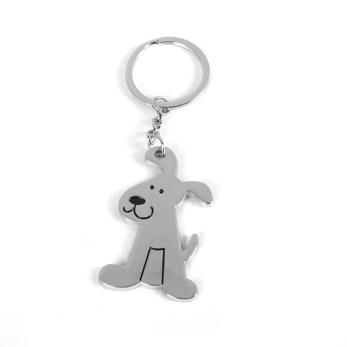 Silver Dog Keychain - My Custom Tee Party