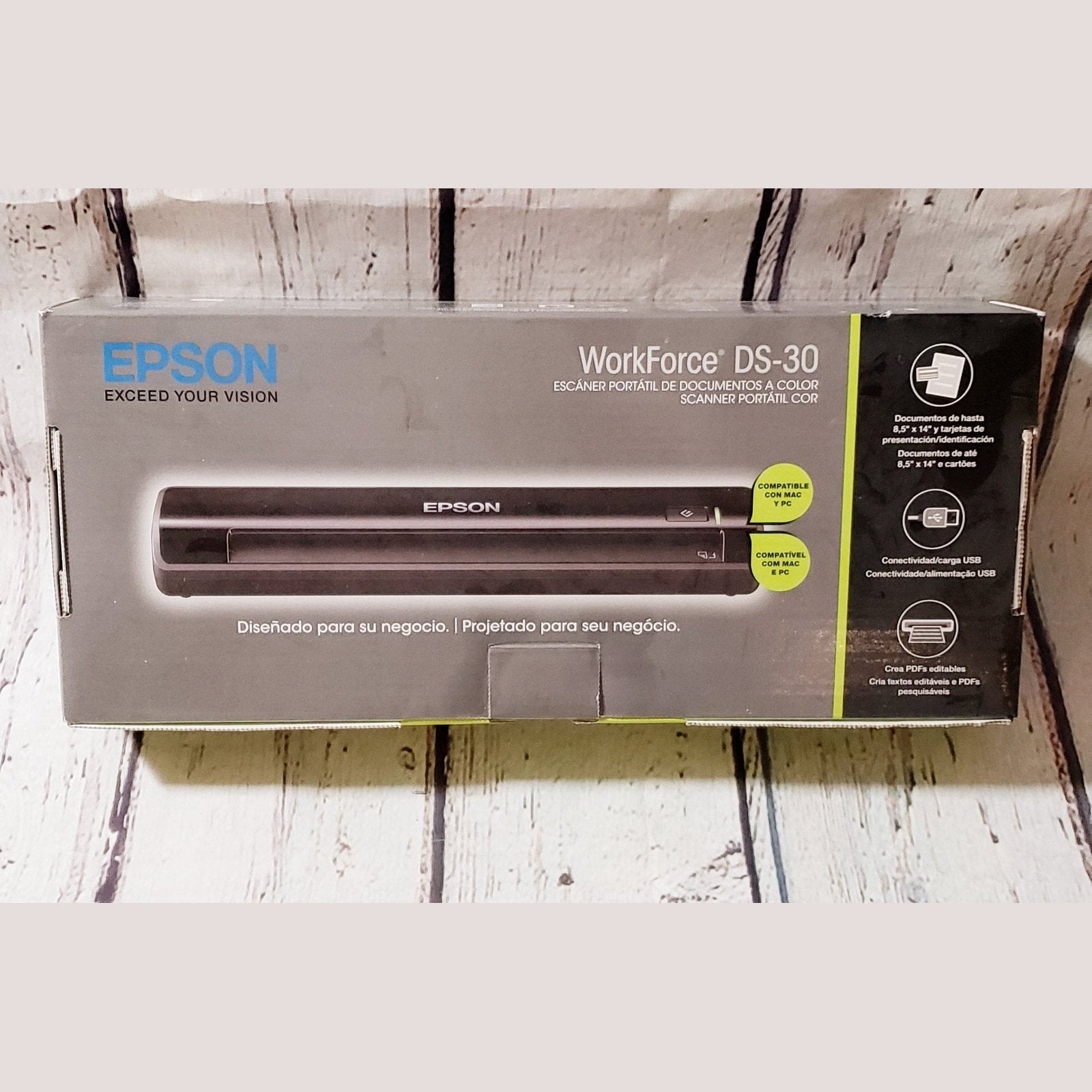 Epson WorkForce DS-30 Color Portable Scanner - NEW Never Used