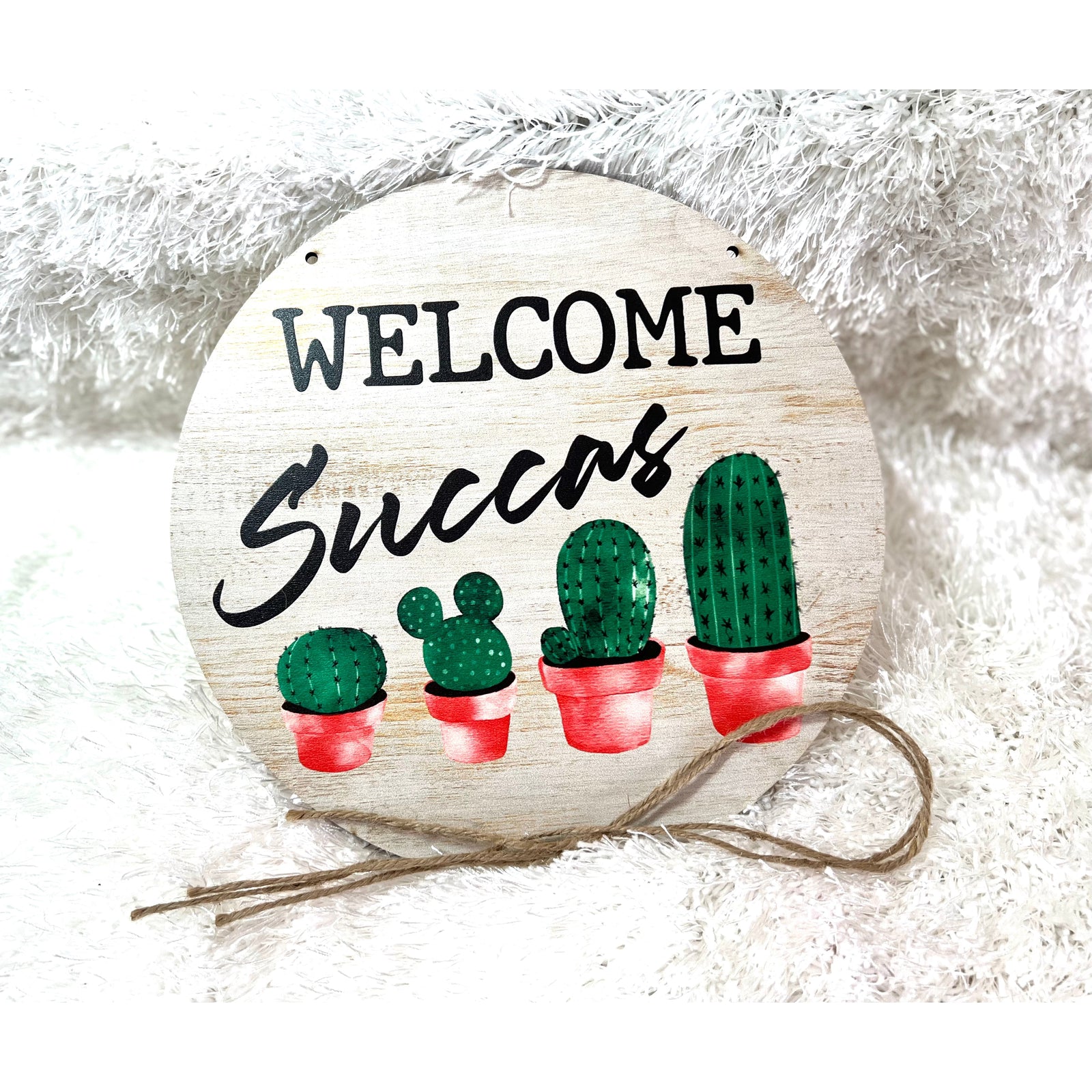 Welcome Succas Door Sign 12" NEW