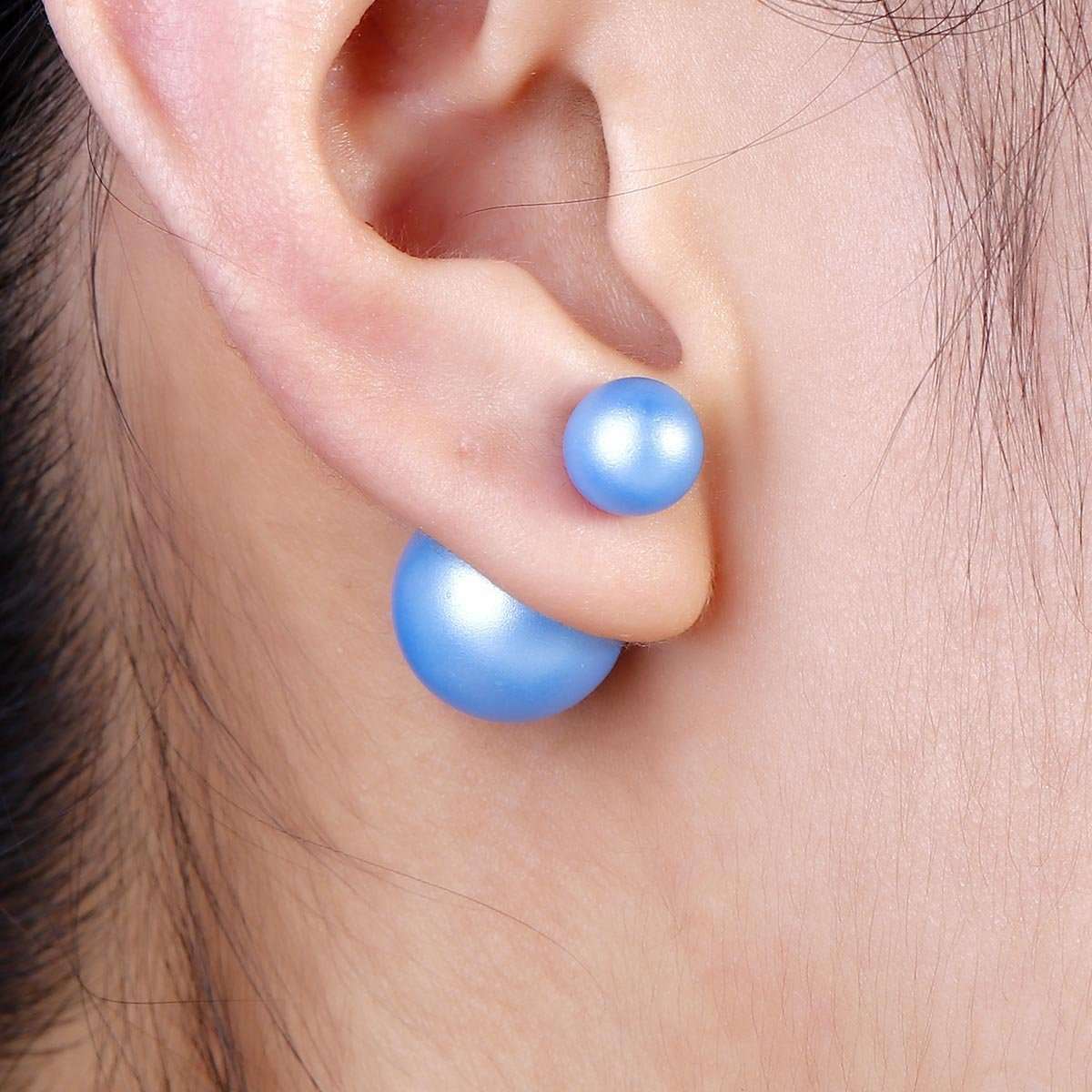 Double Sided Ear Post Stud Earrings Mixed Ball - My Custom Tee Party