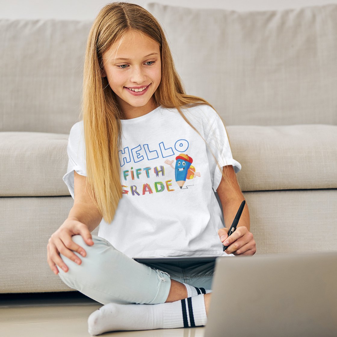 Hello, Fifth Grade: Super Scholar T-shirt – Where Style Meets Academic Adventure!