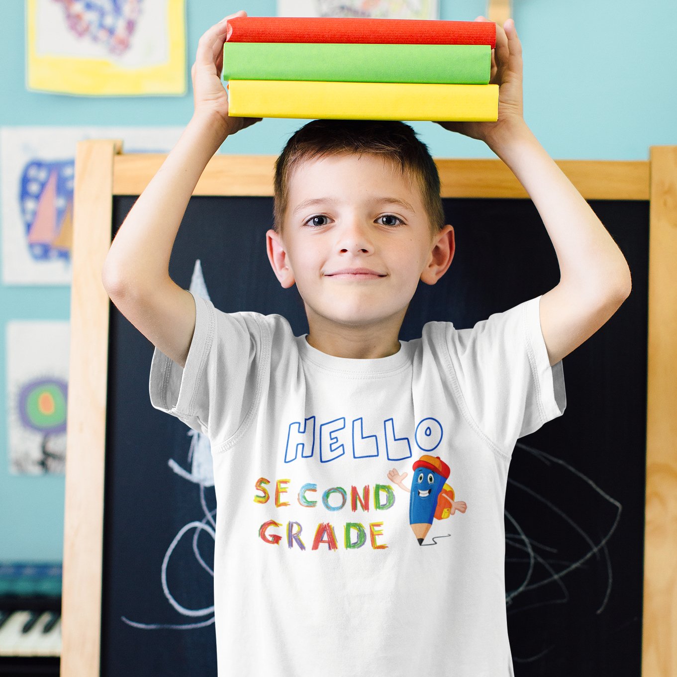 Hello, Second Grade: Super Scholar T-shirt – Where Learning and Fun Unite!