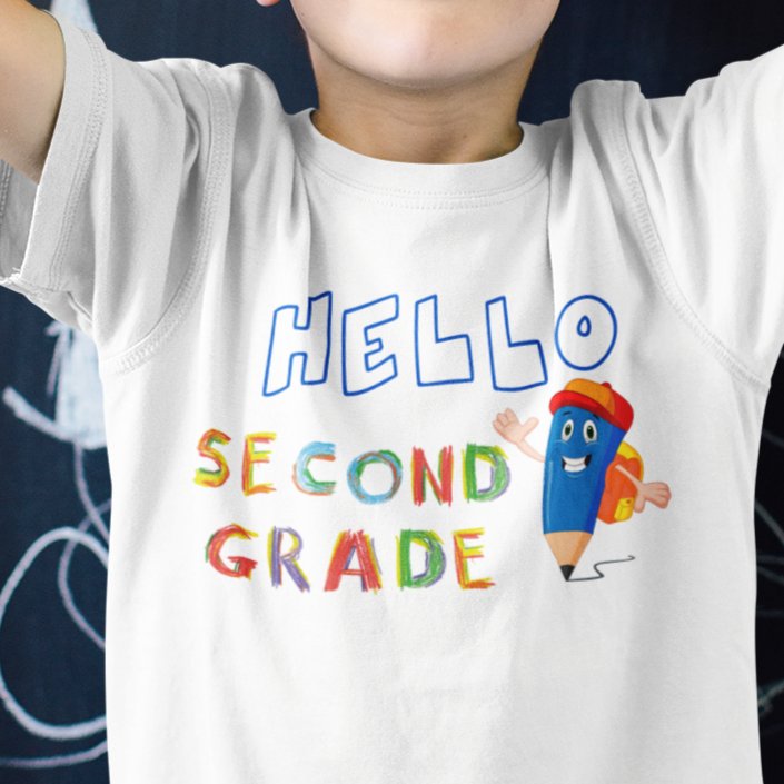 Hello, Second Grade: Super Scholar T-shirt – Where Learning and Fun Unite!