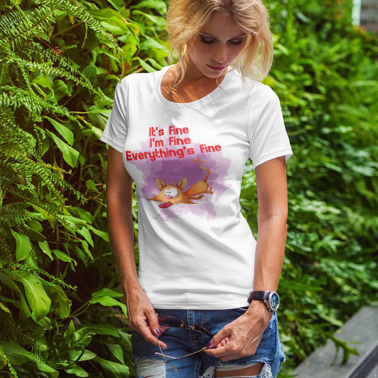It's Fine, I'm Fine, Everything's Fine: Calm Chaos T-shirt – Where Zen Meets Casual Acceptance!