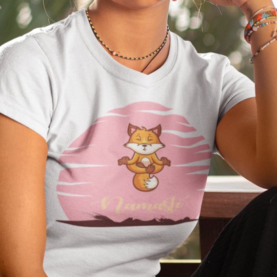 Namaste: Serene Yoga T-shirt – Where Inner Peace Meets Stylish Comfort!"