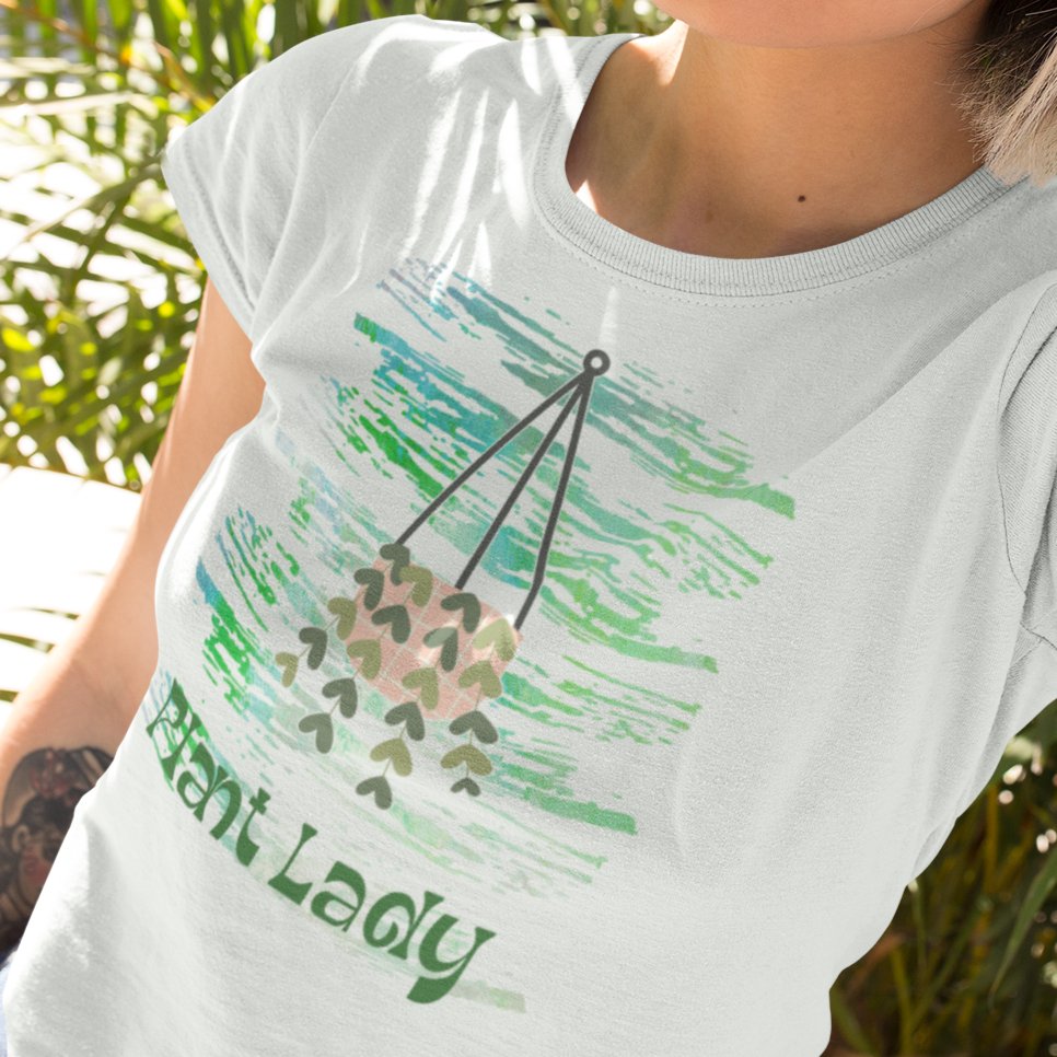 Plant Lady: Blooming Enthusiast T-shirt – Where Greenery Meets Glamour in Comfortable Style!