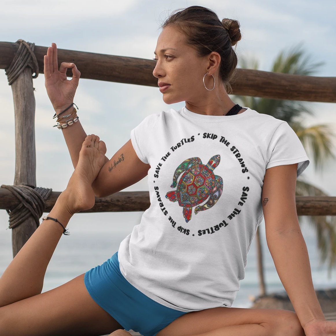 Skip The Straw, Save The Turtles: Ocean Advocate T-shirt – Where Every Choice Ripples in Comfortable Style!