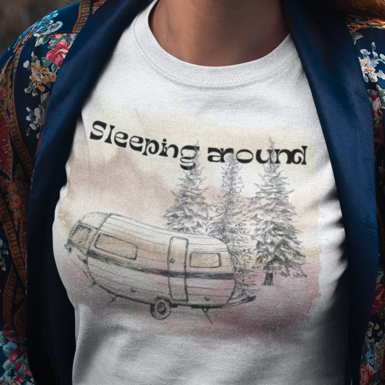 Sleeping Around: Adventurous Wanderlust T-shirt – Where Exploration Meets Stylish Comfort!