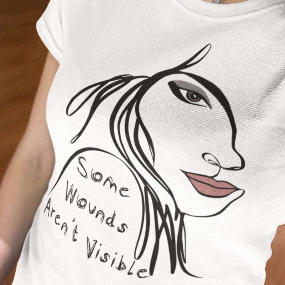 Some Wounds Aren't Visible: Invisible Battles Awareness T-shirt – Where Comfort Meets Empathy!