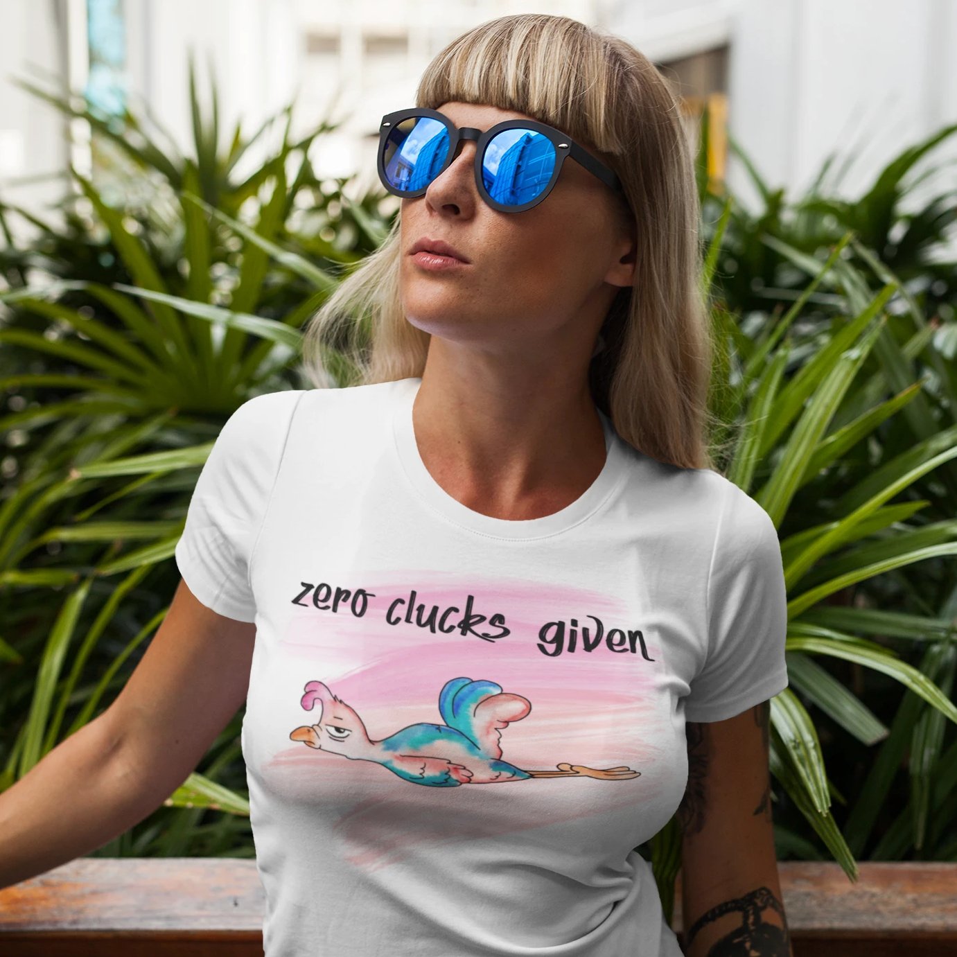 Zero Clucks Given: Mastering Nonchalance T-shirt – Where Cool Meets Feathered Rebellion!
