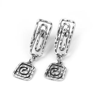 Antique Style Rectangular Spiral Earrings - My Custom Tee Party