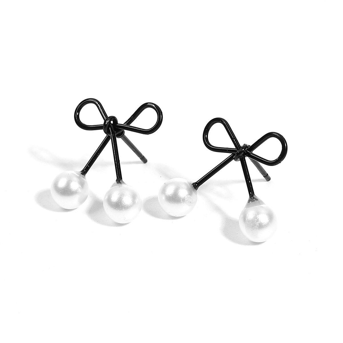 Black Bowtie Earrings - My Custom Tee Party