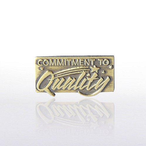 "Commitment to Quality" Lapel Pin - My Custom Tee Party