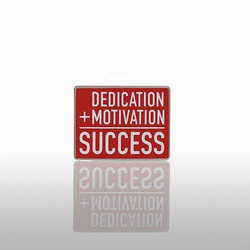 "Dedication + Motivation = Success" Lapel Pin - My Custom Tee Party