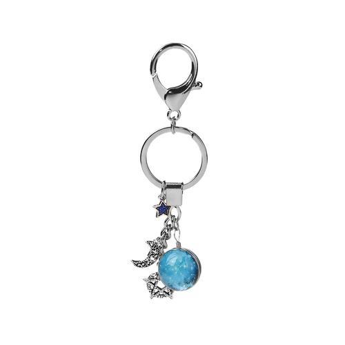 Glass Light Blue Galaxy Keychain - My Custom Tee Party