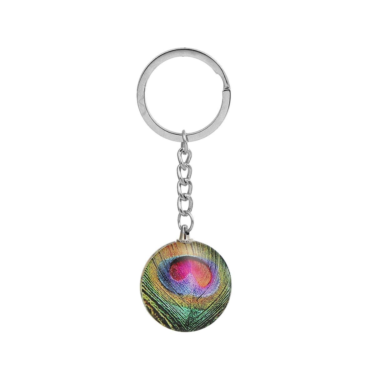 Glass Peacock Keychain - My Custom Tee Party
