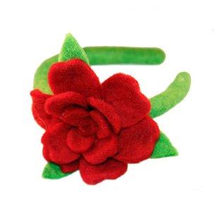 Handmade Felt Red Rose Headband - My Custom Tee Party