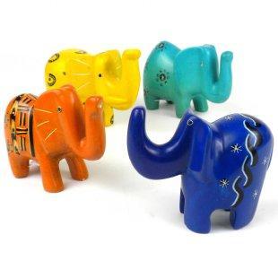 Handmade Soapstone Decorated Elephant - My Custom Tee Party