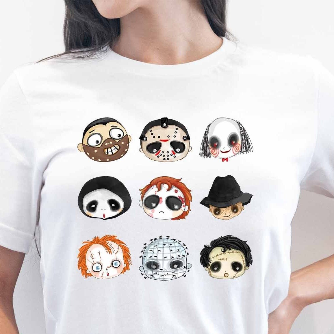 Horror Faces Graphic Tee - My Custom Tee Party