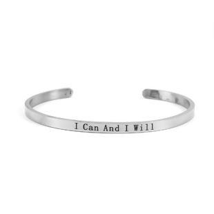 "I Can And I Will" Message Bangle - My Custom Tee Party