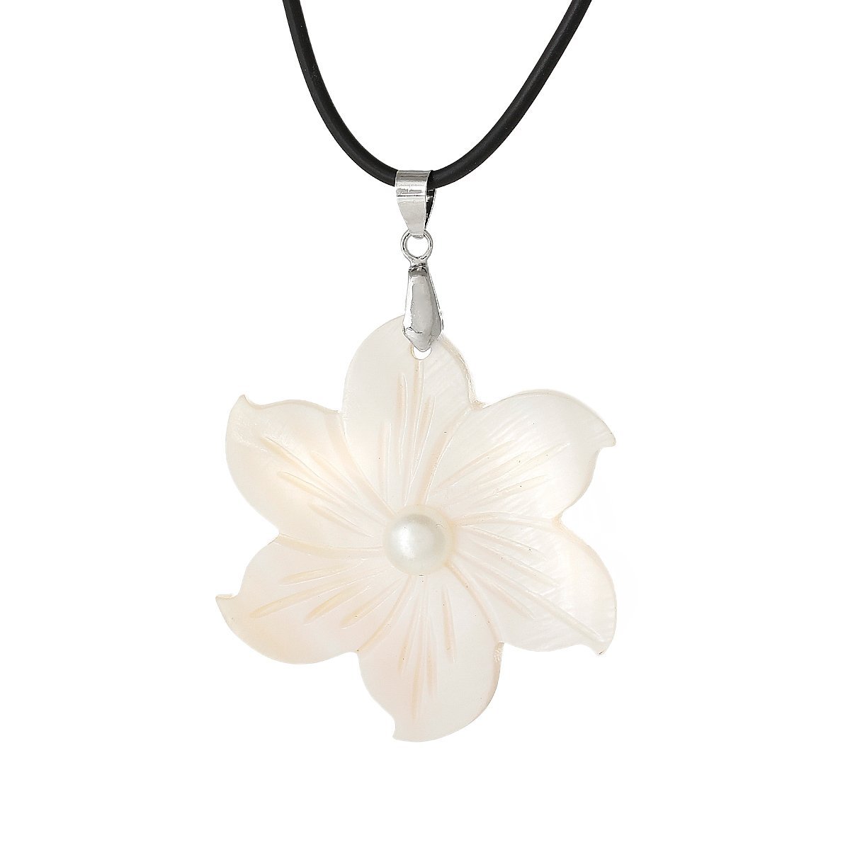 Imitation Pearl Flower Necklace - My Custom Tee Party