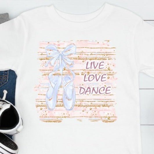 Live love dance ballerina slippers silver