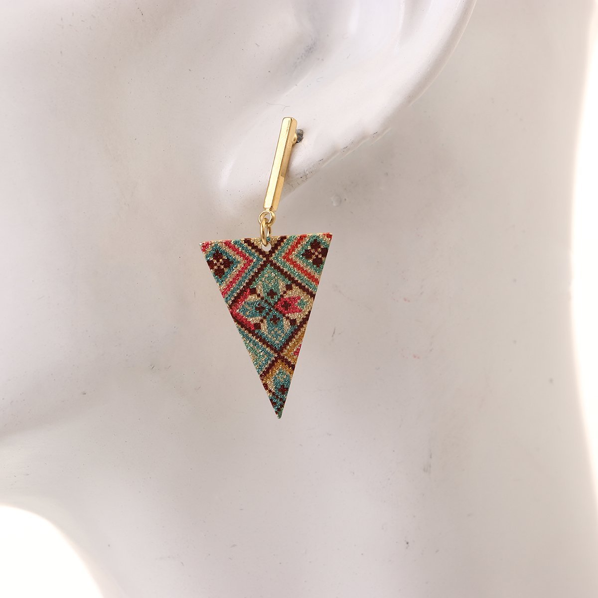 Multicolor Sparkledust Geometric Earrings - My Custom Tee Party