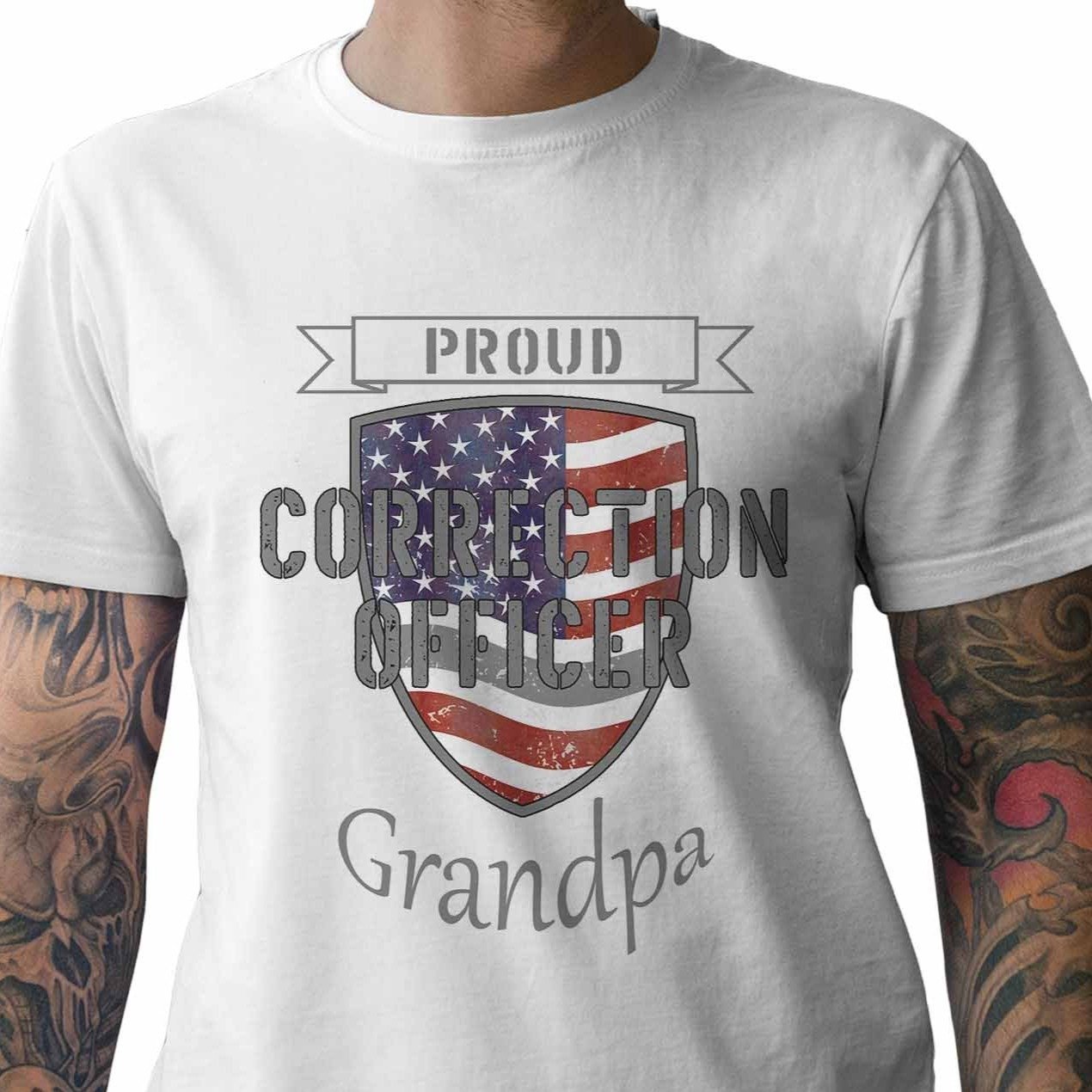 Proud Correction Officer Grandpa - My Custom Tee Party