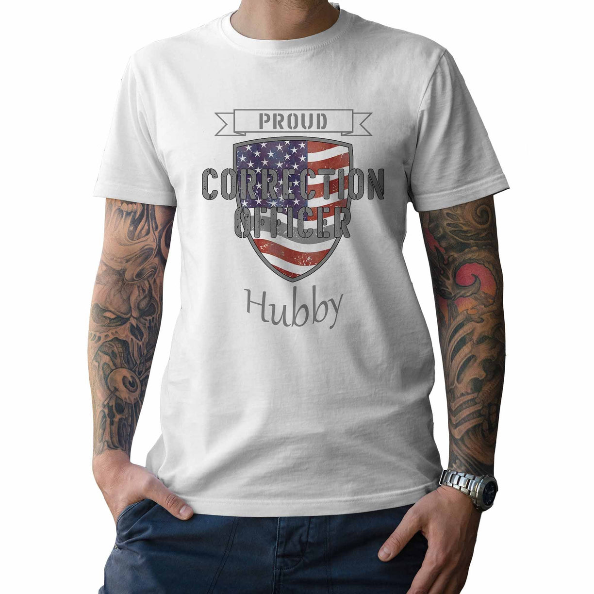 Proud Correction Officer Hubby - My Custom Tee Party