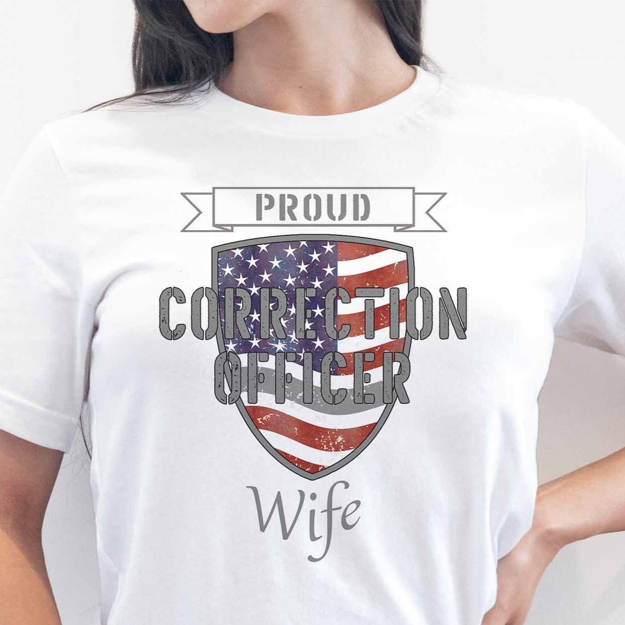 Proud Correction Officer Wife - My Custom Tee Party