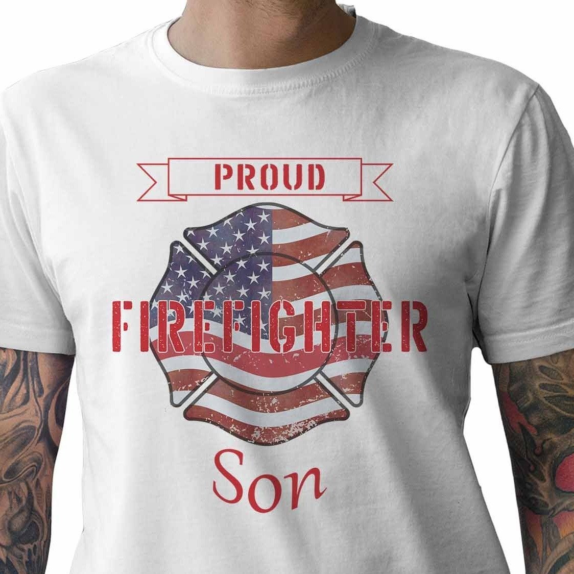 Proud Firefighter Son - My Custom Tee Party