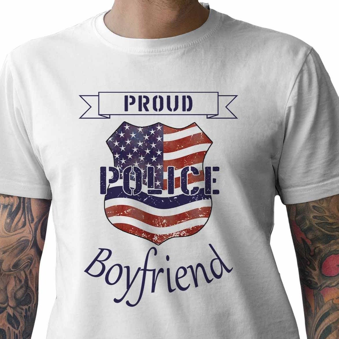 Proud Police Boyfriend - My Custom Tee Party