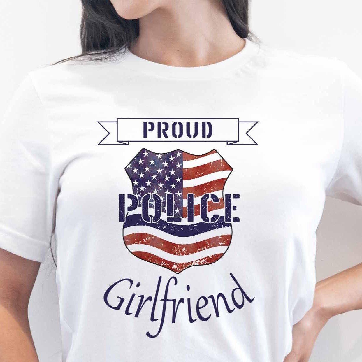 Proud Police Girlfriend - My Custom Tee Party
