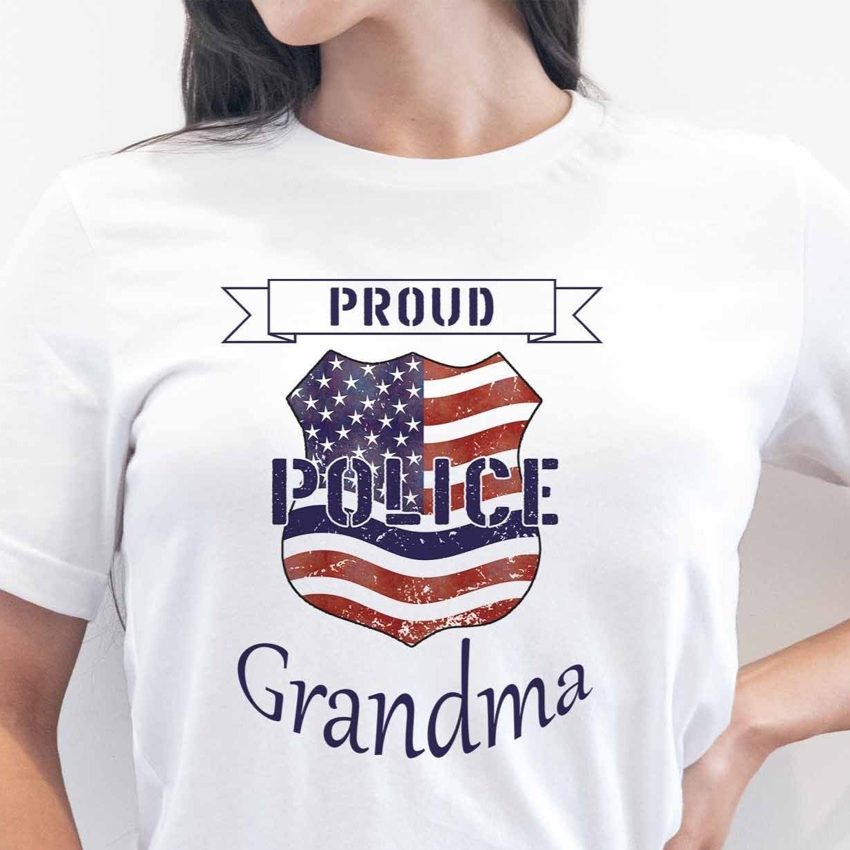 Proud Police Grandma - My Custom Tee Party