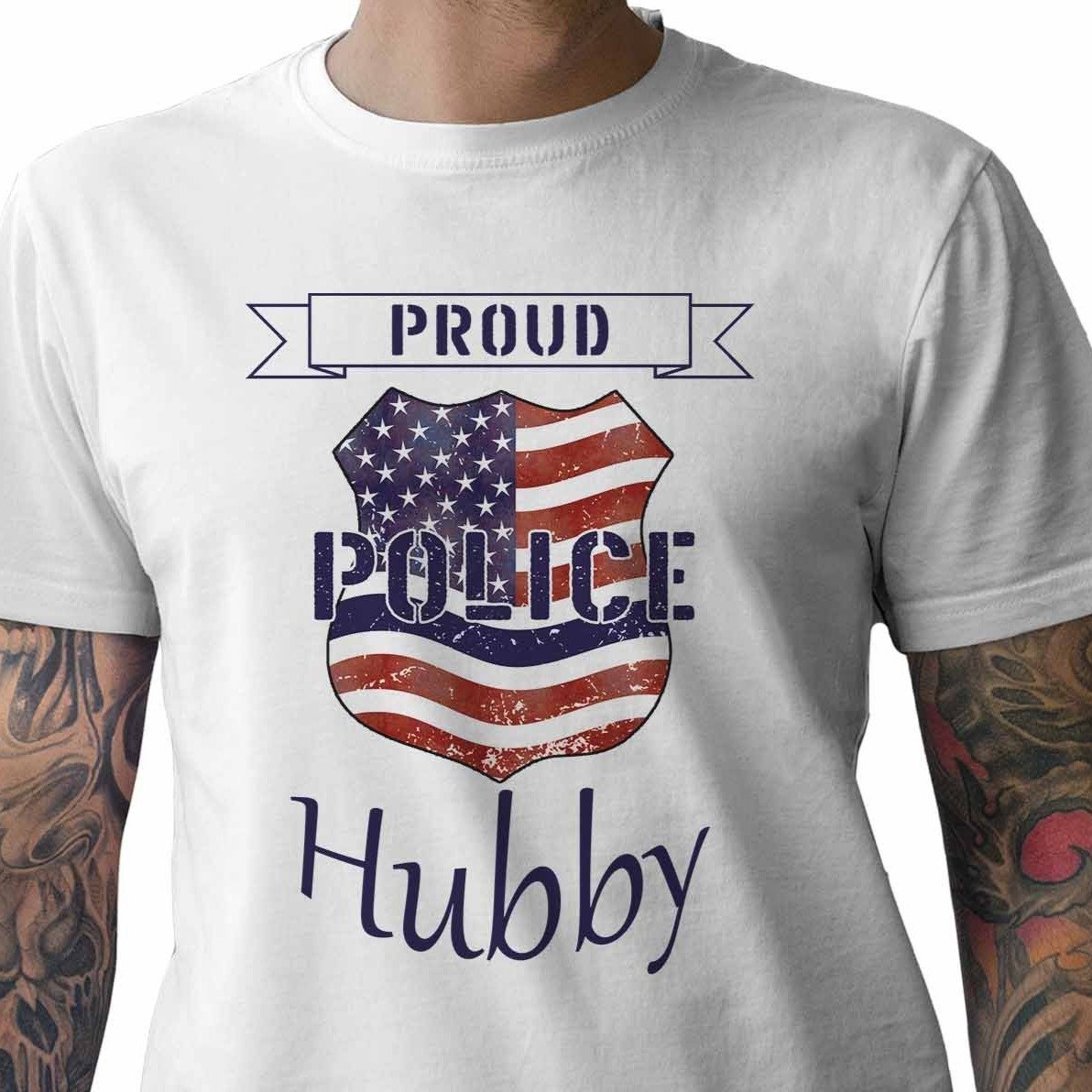 Proud Police Hubby - My Custom Tee Party