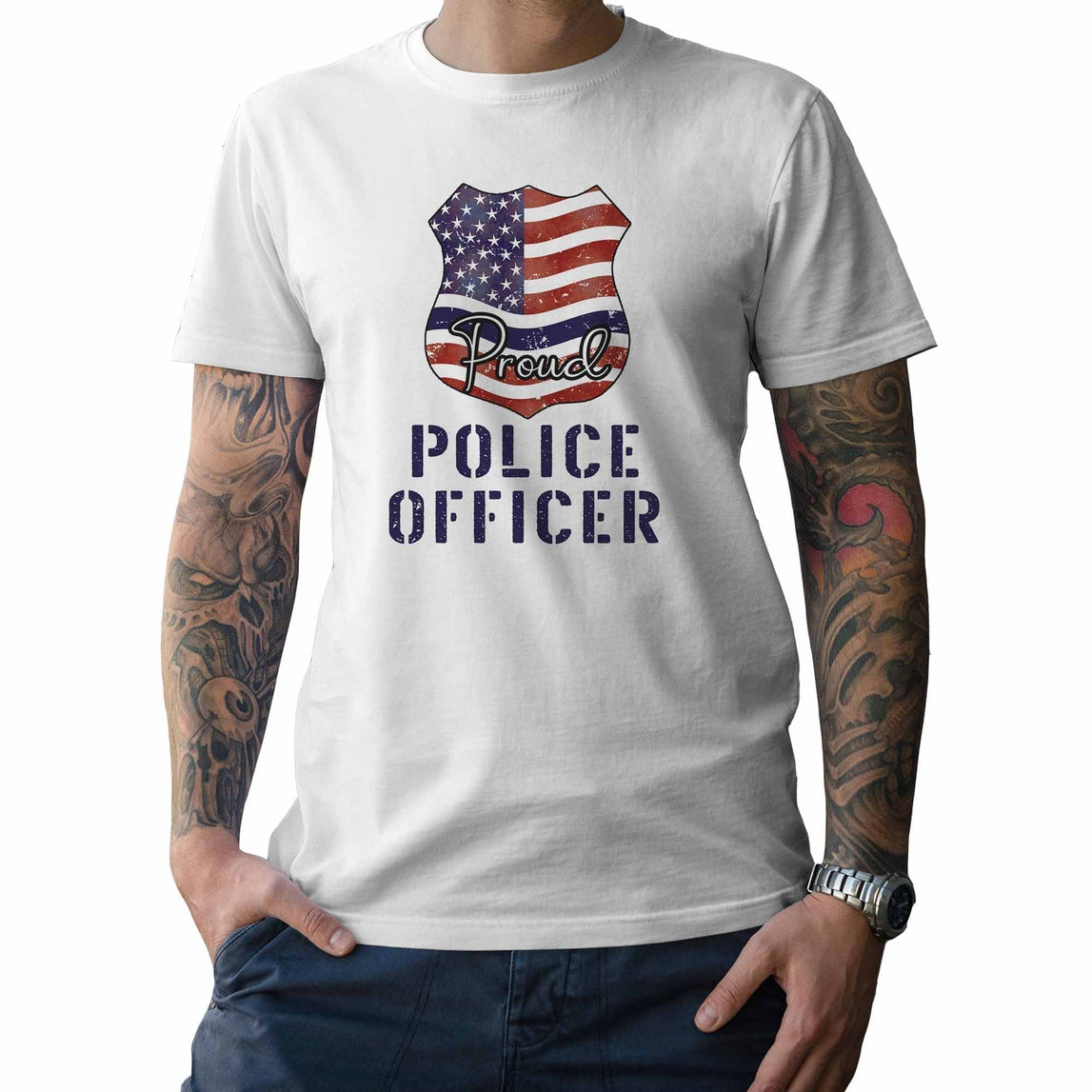 Proud Police Officer - My Custom Tee Party
