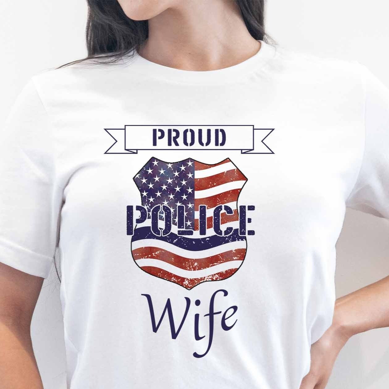 Proud Police Wife - My Custom Tee Party
