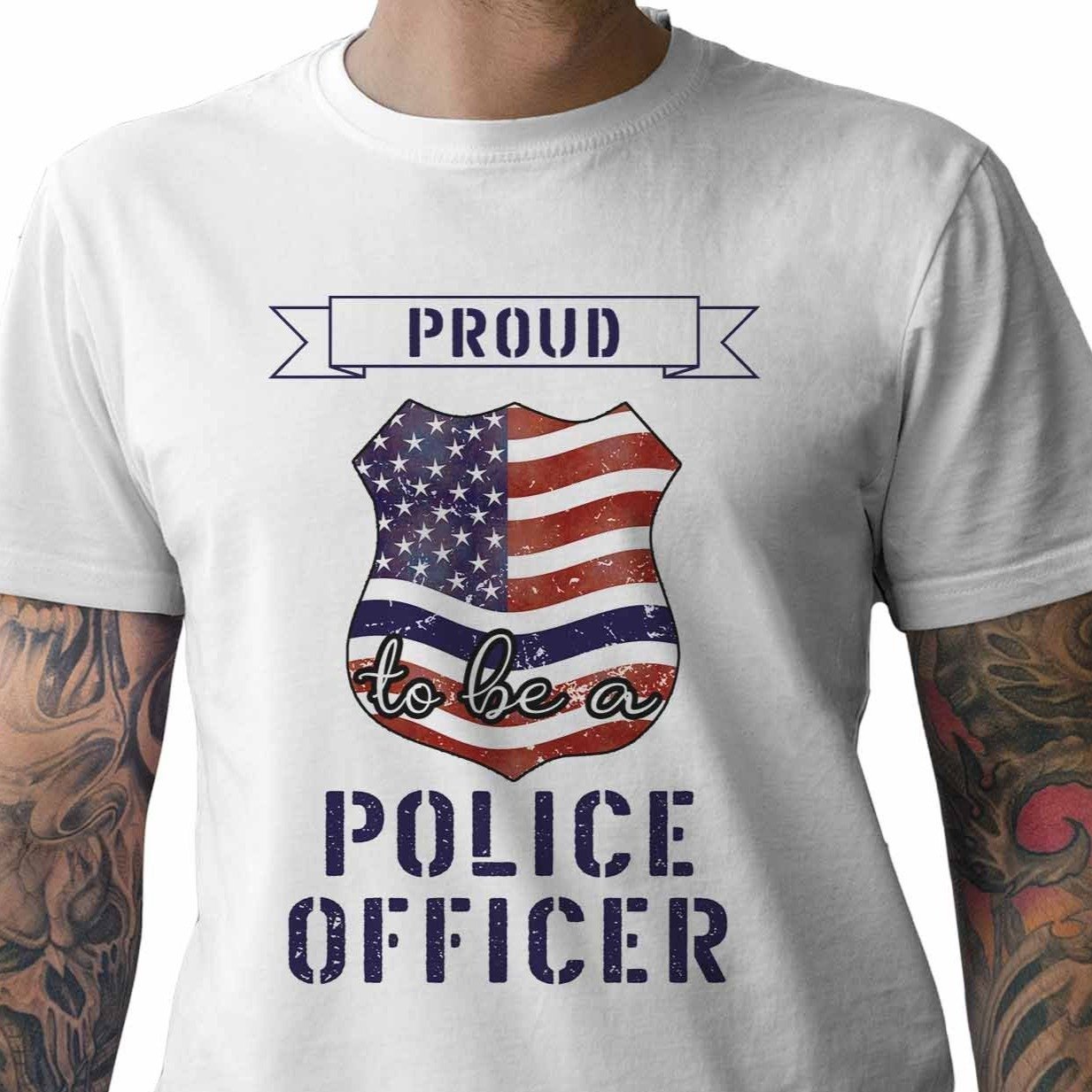 Proud To Be A Police Officer - My Custom Tee Party
