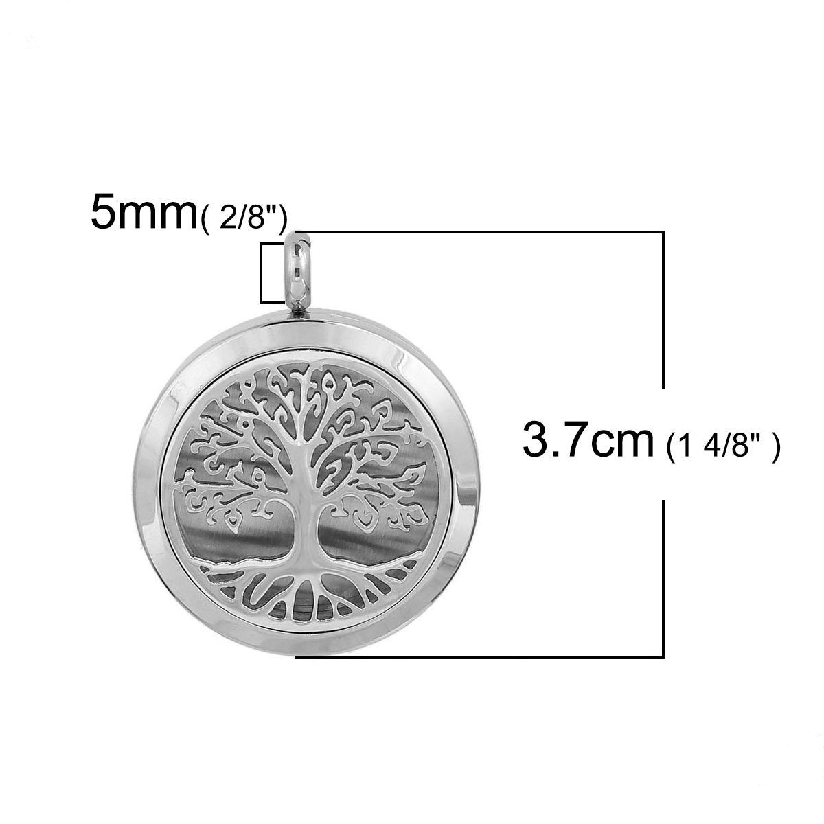 Steel Aromatherapy Silver Grand Carved Tree - My Custom Tee Party