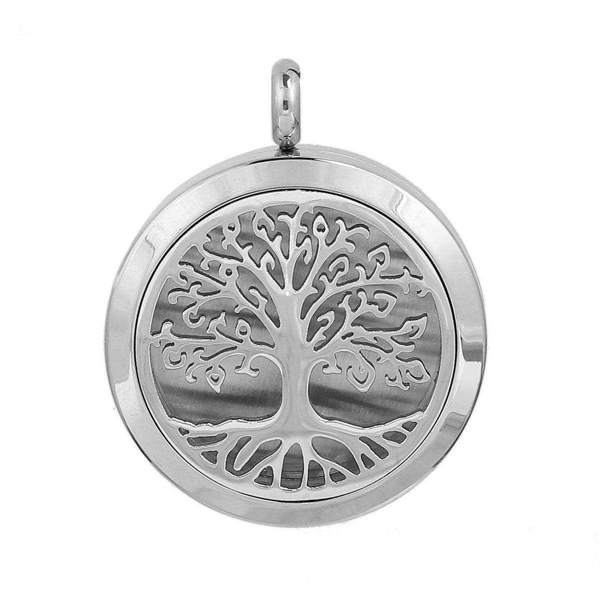 Steel Aromatherapy Silver Grand Carved Tree - My Custom Tee Party