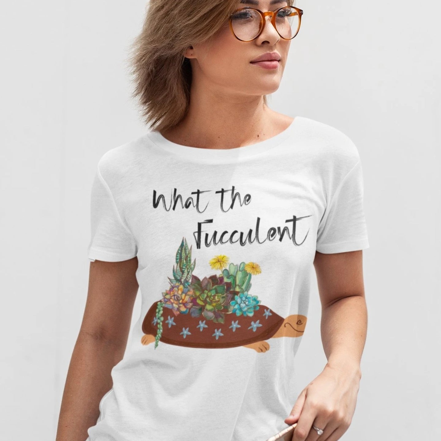 What The Fucculent: Sassy Succulent T-shirt – Where Prickly Attitude Meets Playful Style!